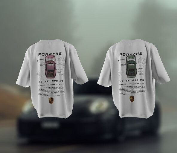 Białe koszulki dla par Porsche 911 GT 3 rs